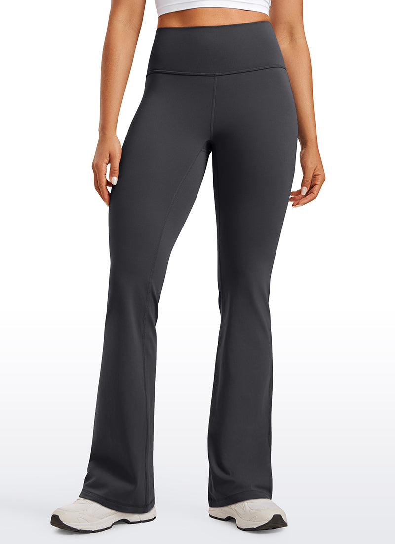Butterluxe Quần legging cạp cao, ống loe rộng, kiểu bootcut, có túi, cỡ 33