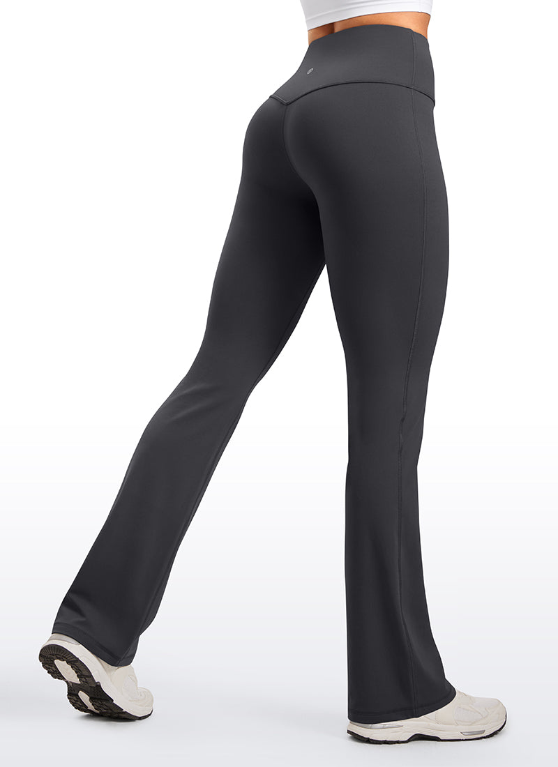 Butterluxe Quần legging cạp cao, ống loe rộng, kiểu bootcut, có túi, cỡ 33