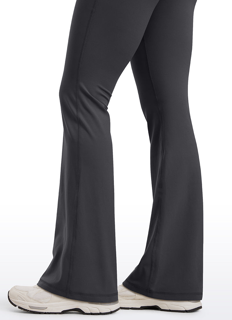 Butterluxe Quần legging cạp cao, ống loe rộng, kiểu bootcut, có túi, cỡ 33