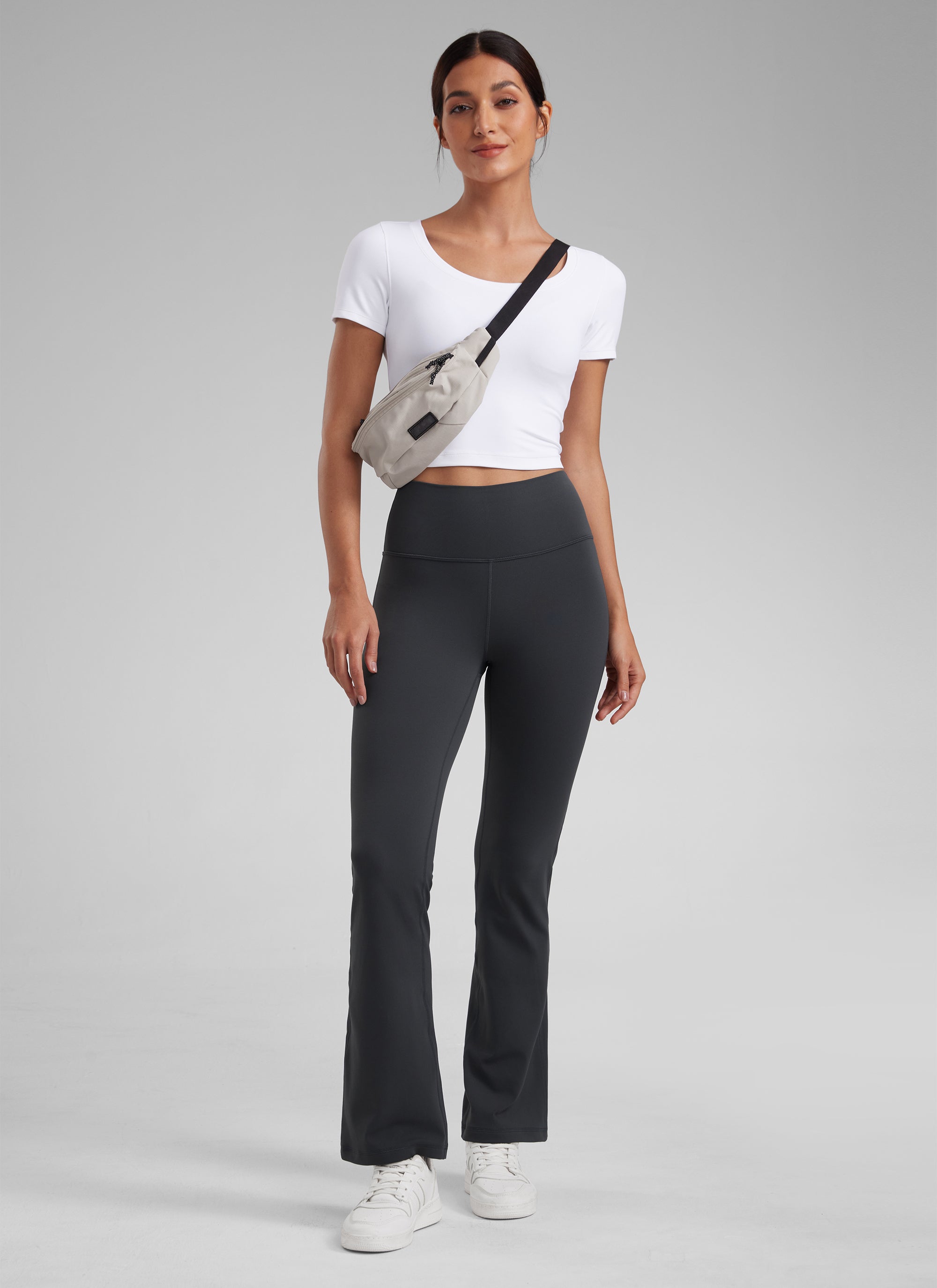 CRZ YOGA Yoga Pinggang Tinggi Wanita Butterluxe Seluar Legging Poket Flare 29