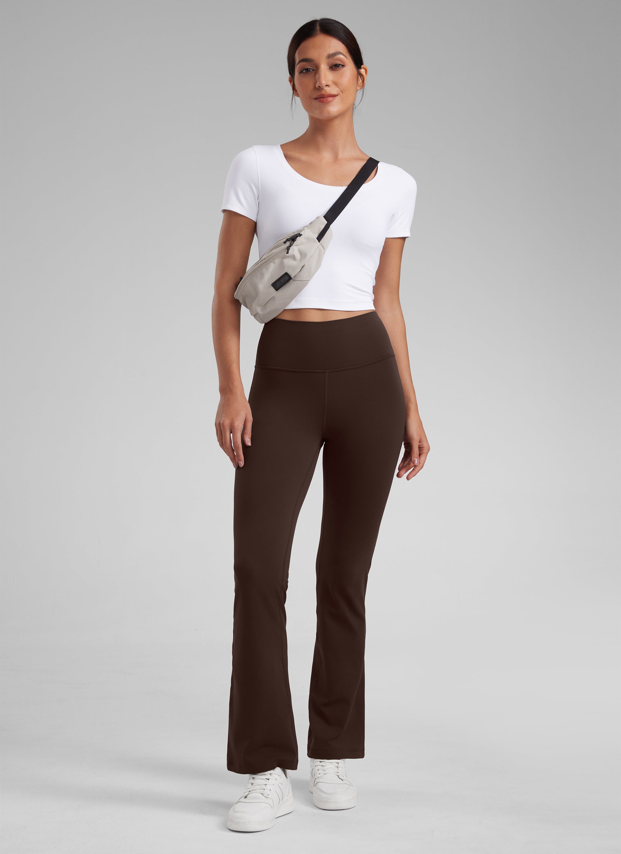 CRZ YOGA Yoga Pinggang Tinggi Wanita Butterluxe Seluar Legging Poket Flare 29