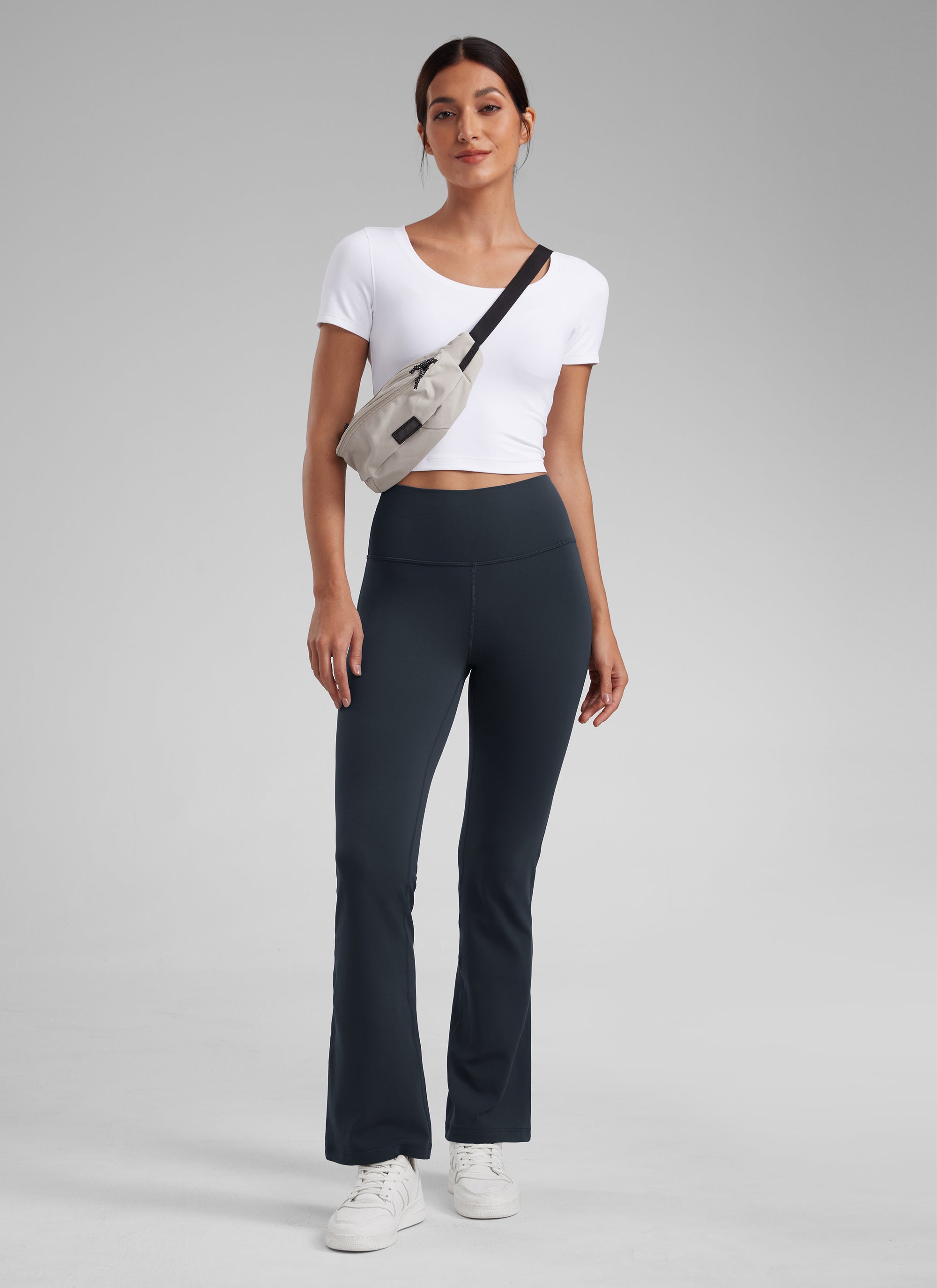 CRZ YOGA Yoga Pinggang Tinggi Wanita Butterluxe Seluar Legging Poket Flare 29
