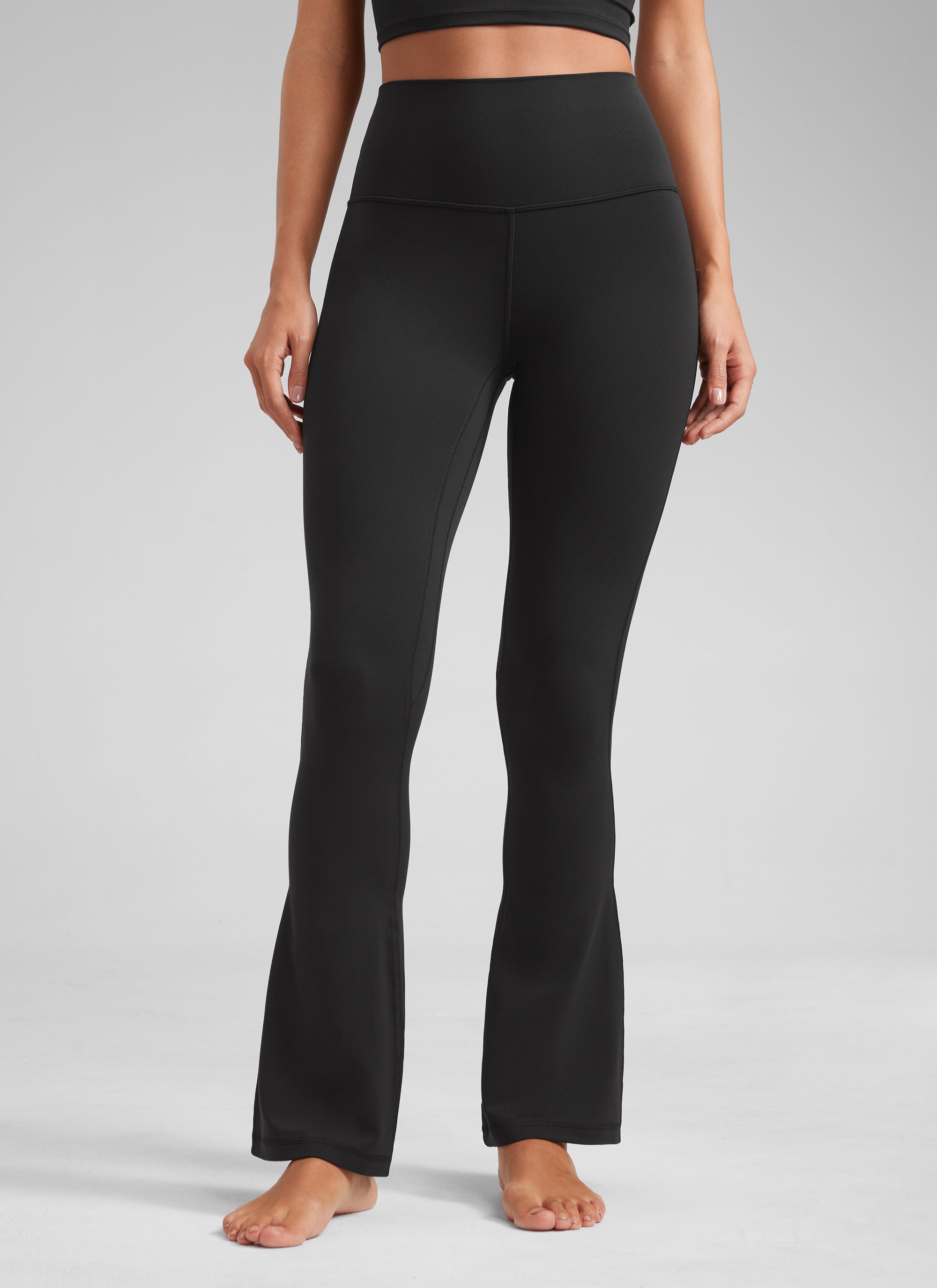 CRZ YOGA Nữ  Quần legging ống loe ngắn có túi, cạp cao, màu Butterluxe , cỡ 30