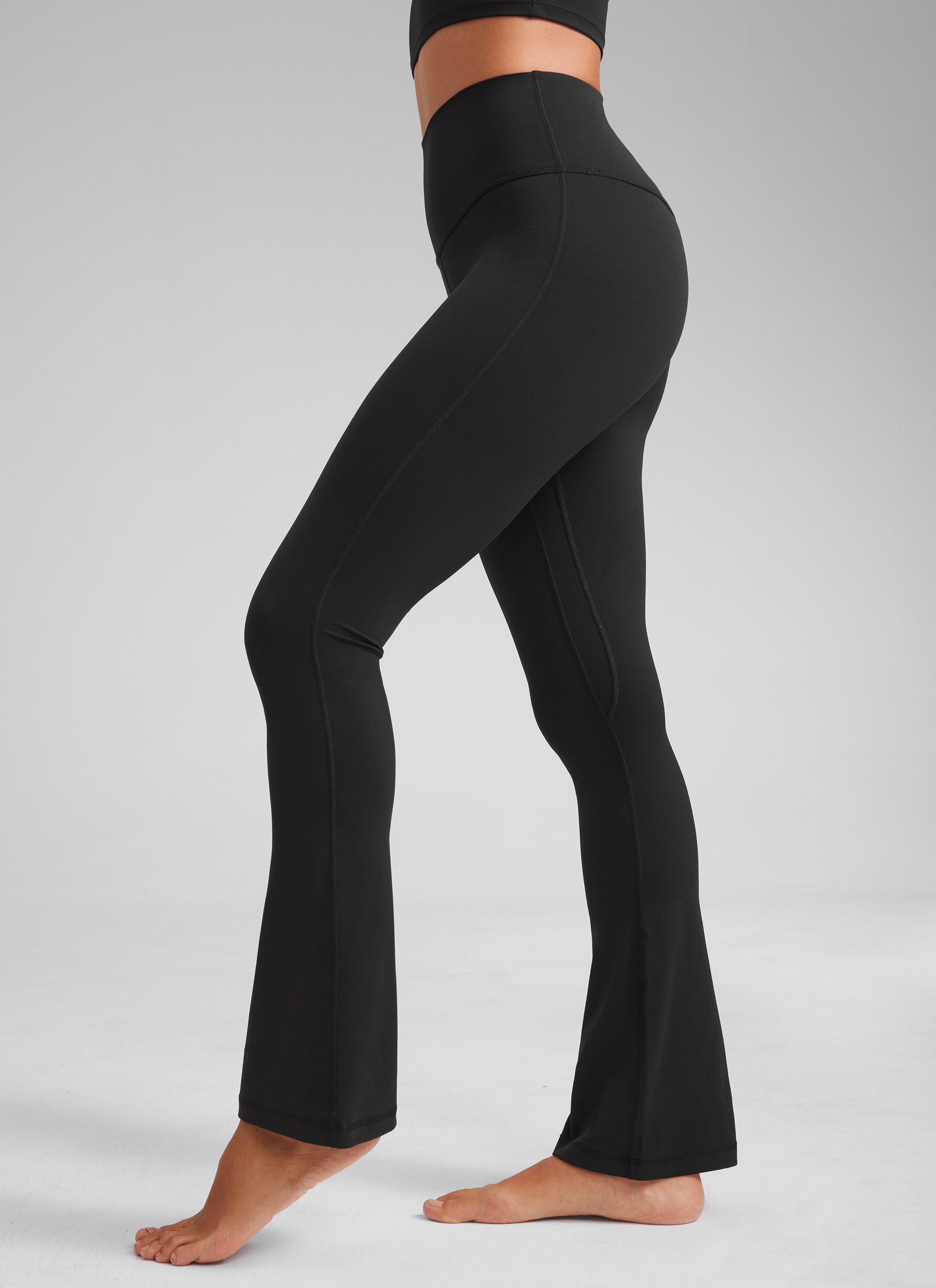 CRZ YOGA Nữ  Quần legging ống loe ngắn có túi, cạp cao, màu Butterluxe , cỡ 30