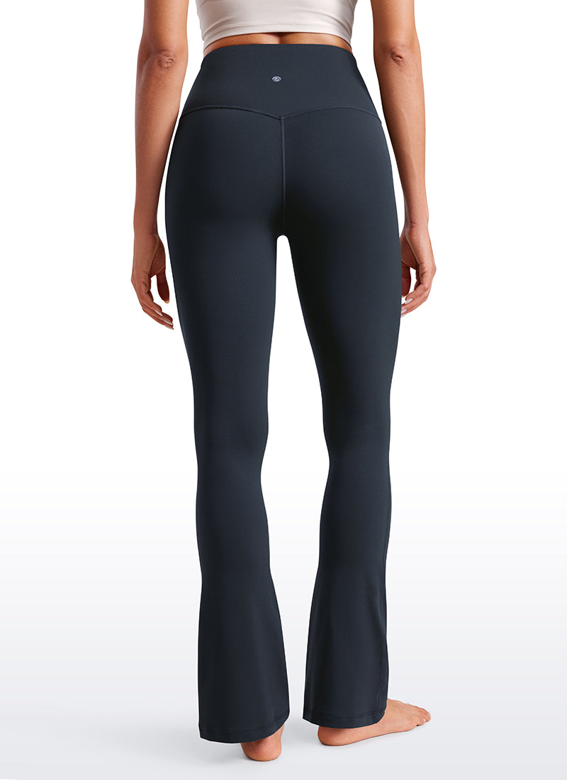 CRZ YOGA Nữ  Quần legging ống loe ngắn có túi, cạp cao, màu Butterluxe , cỡ 30