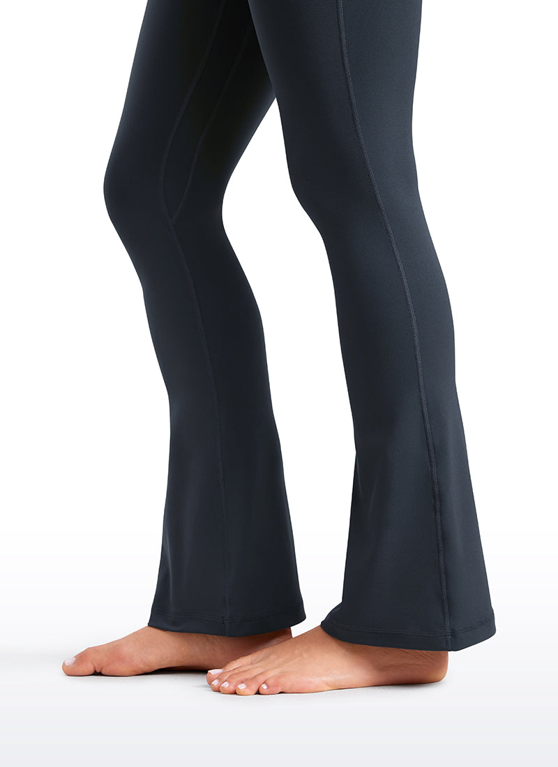 CRZ YOGA Nữ  Quần legging ống loe ngắn có túi, cạp cao, màu Butterluxe , cỡ 30