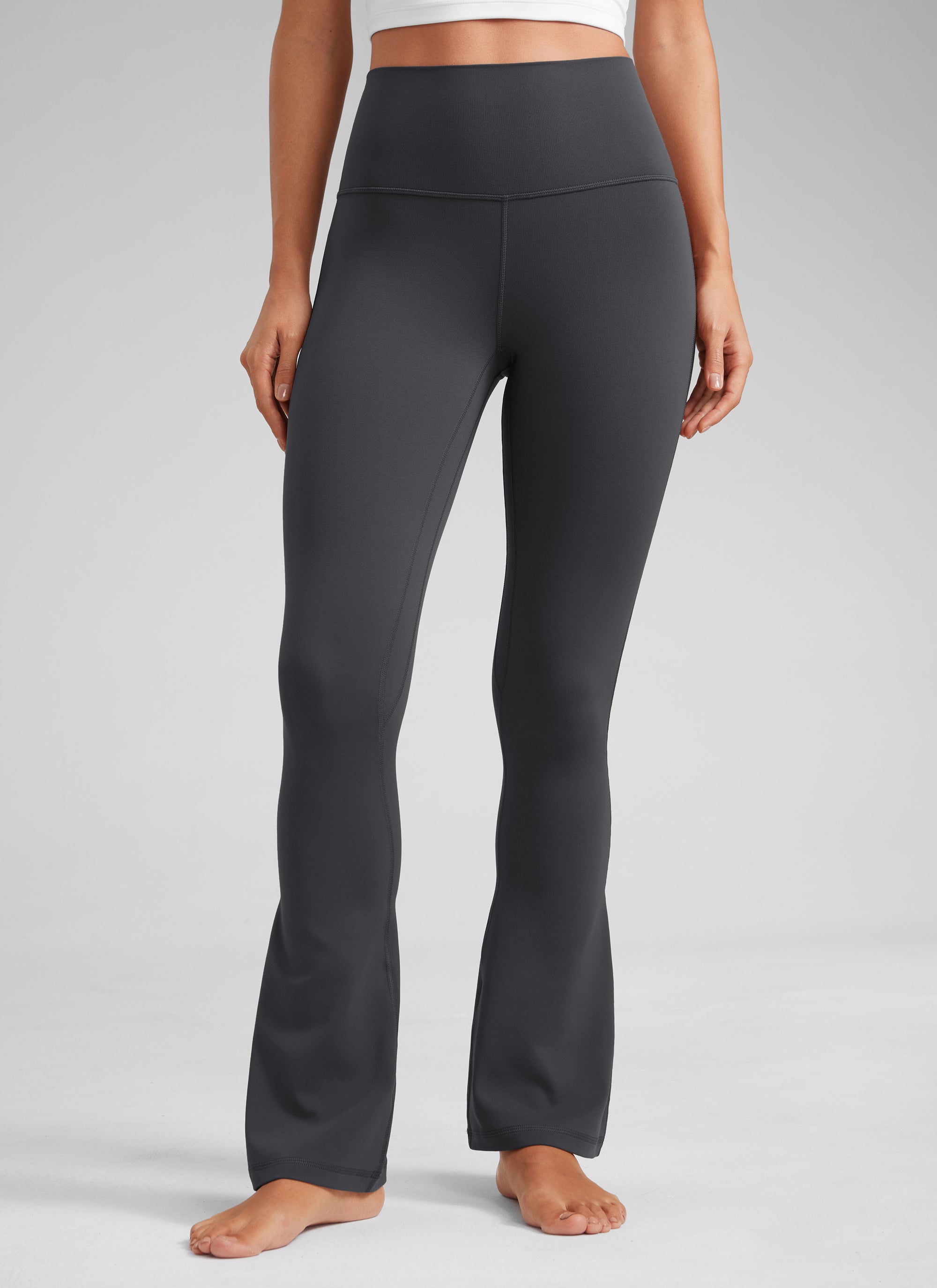 CRZ YOGA Nữ  Quần legging ống loe ngắn có túi, cạp cao, màu Butterluxe , cỡ 30