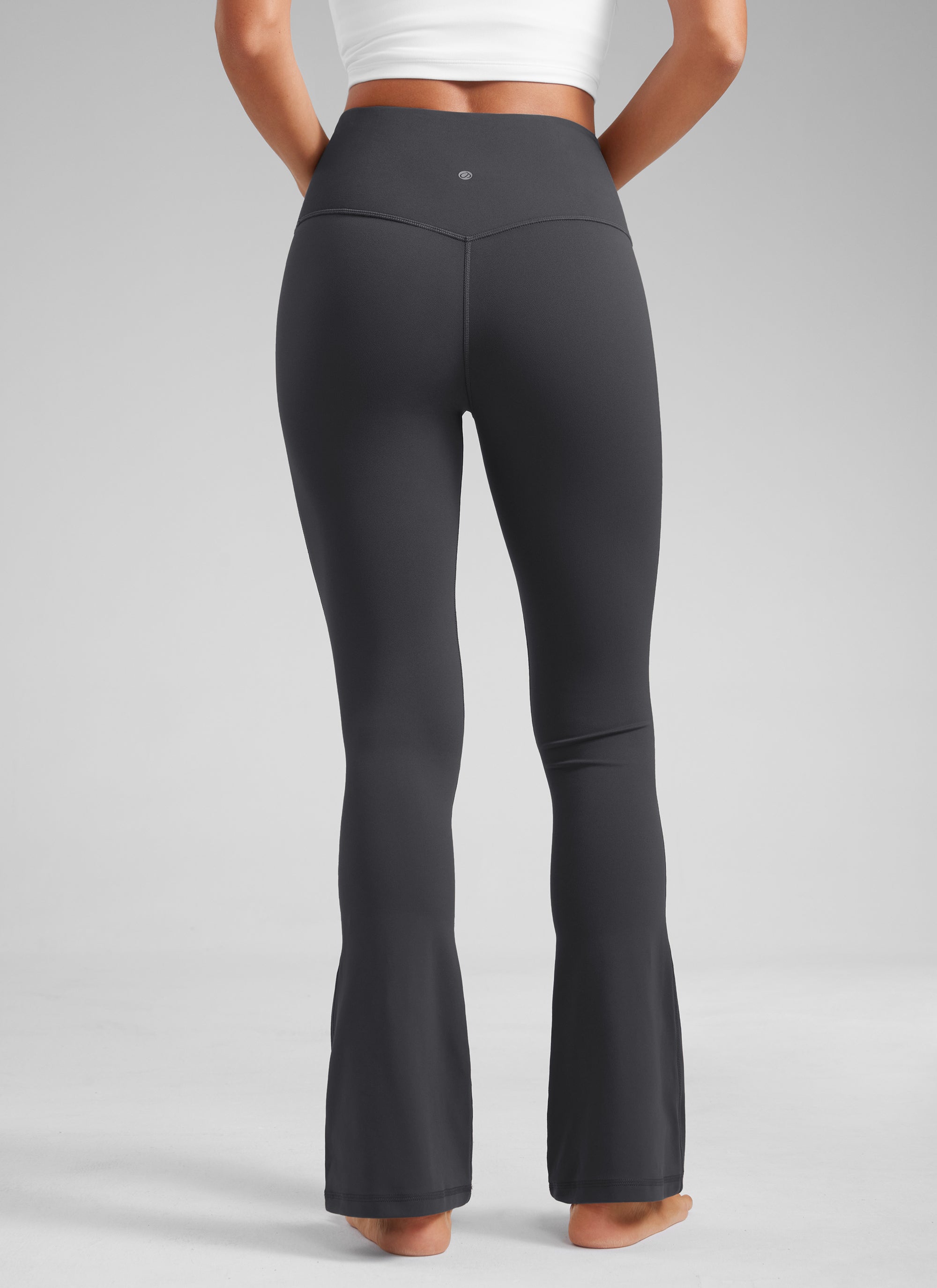 CRZ YOGA Nữ  Quần legging ống loe ngắn có túi, cạp cao, màu Butterluxe , cỡ 30