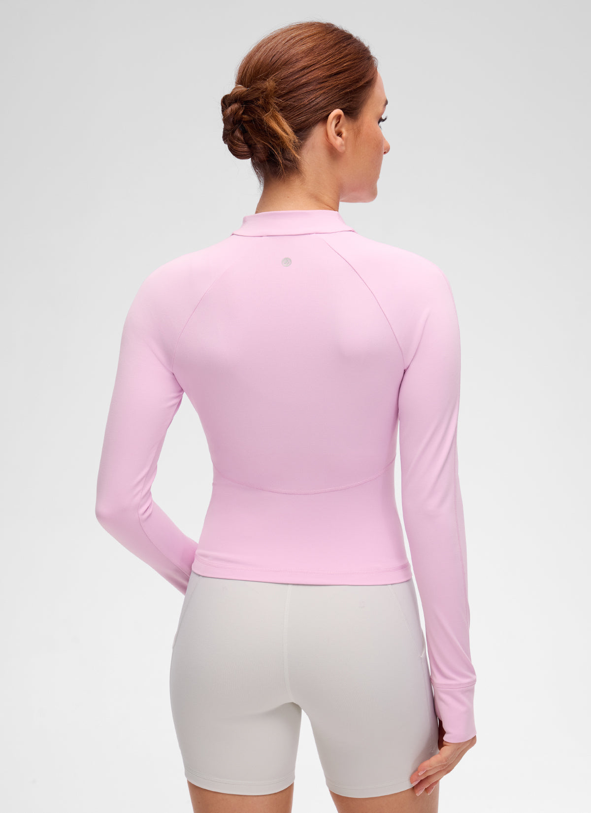 CRZ YOGA 여성용 Butterluxe 캐주얼 V 넥 허리 기장 포켓 자켓 비타 핑크