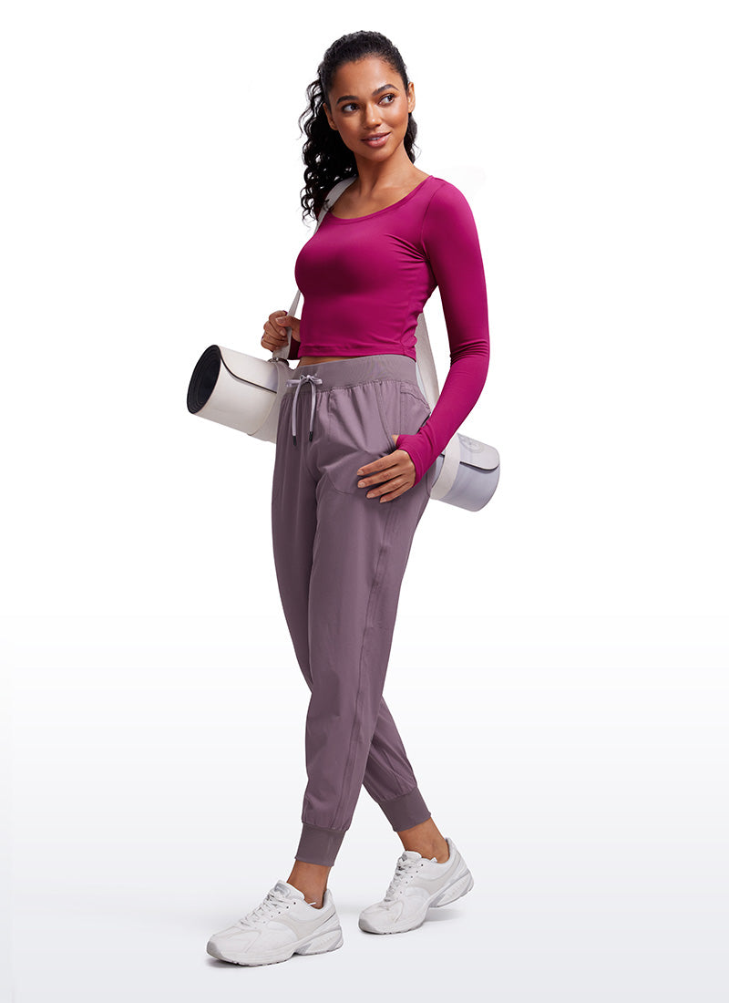 CRZ YOGA Legging Yoga Lengan Panjang " Butterluxe " untuk Wanita, Warna Magenta Ungu