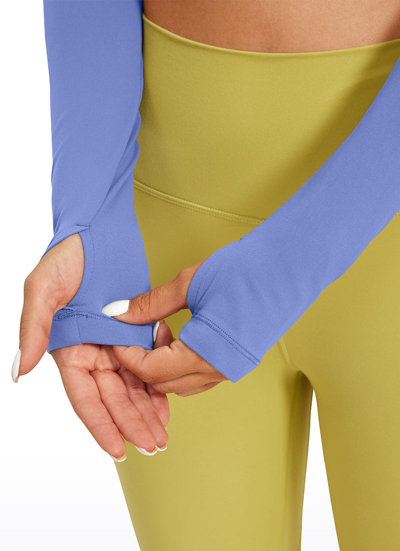 CRZ YOGA Legging yoga lengan panjang Butterluxe untuk wanita, warna Wild Indigo
