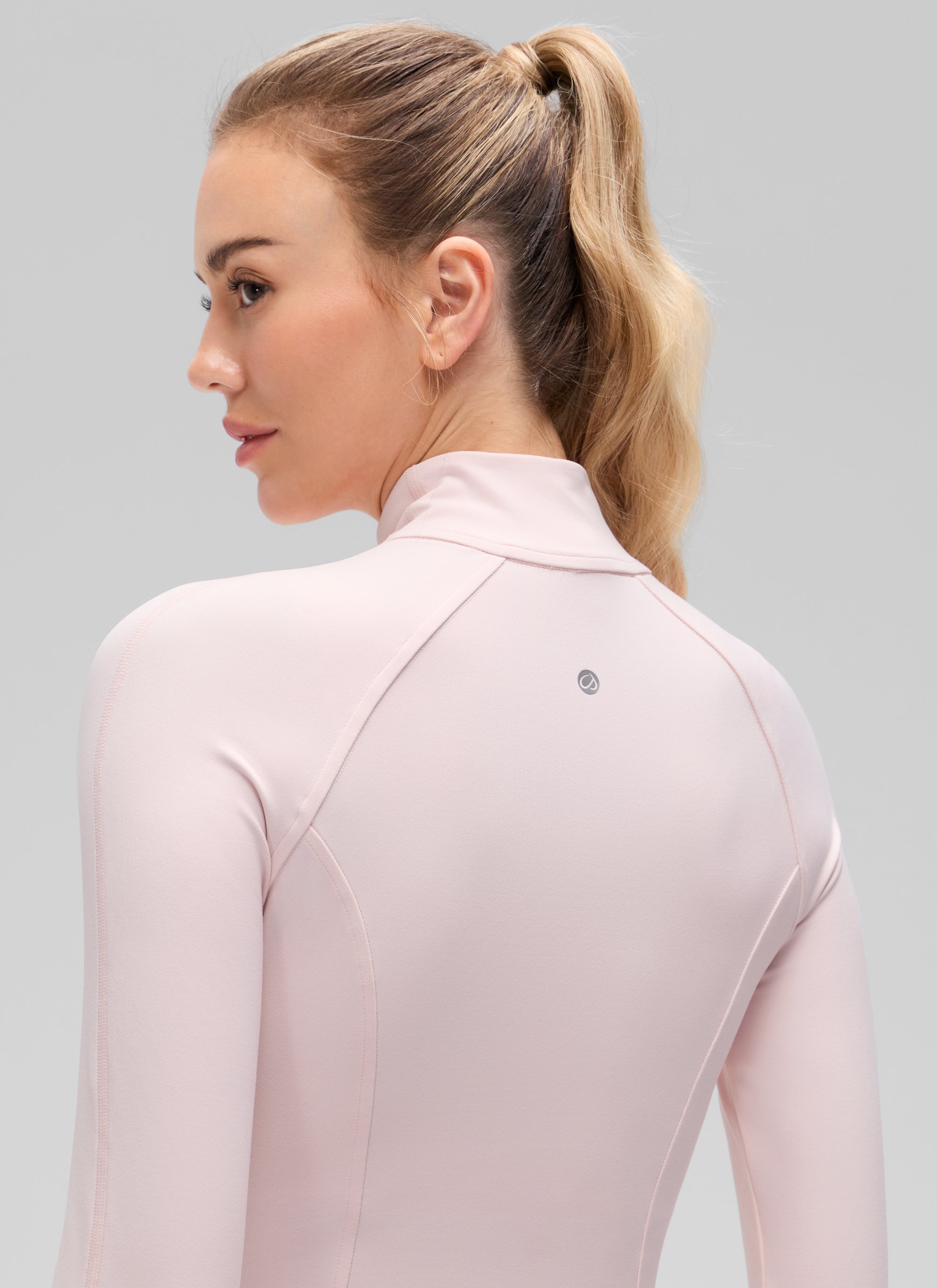 CRZ YOGA Wanita Butterluxe Jaket Pakaian Luar Berpoket Potong Berzip Penuh Strawberi Merah Jambu